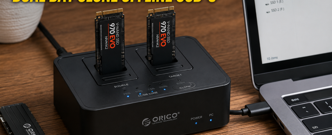 Dock Station SSD M.2 NVMe Dual Bay com Clone Offline Vale a Pena?